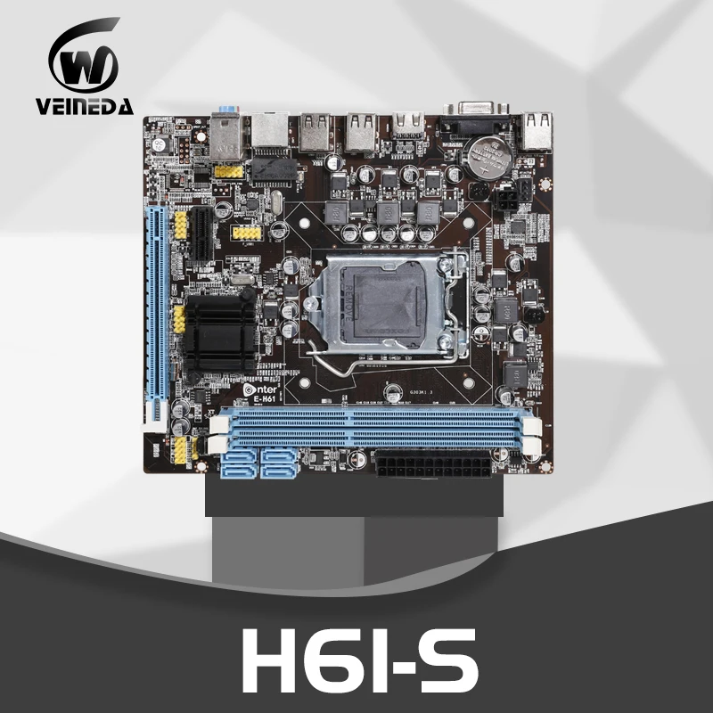 

VEINEDA Brand New Motherboard LGA 1155 For Intel H61-S DDR3 Memory Dual channel 16GB Desktop MainBoard LGA1155 For I3 I5 I7