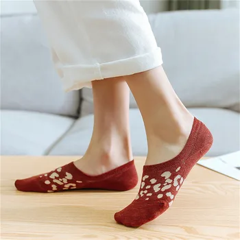 

1Pair Women Leopard Spring Cute Ankle Socks Cute Funny Print Boat Short Sox Invisible Lady Girl Summer