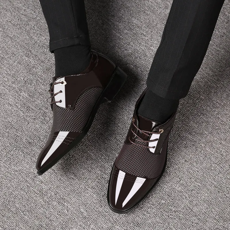 Merkmak/Осенняя деловая официальная кожаная обувь; Мужские модельные туфли в британском стиле; большой размер 48; Мужская офисная обувь; вечерние, свадебные туфли на плоской подошве