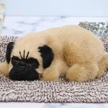 Щенок собака домашний питомец кокер прекрасный игрушечное Животное Плюшевые спящие собаки со звуком идеальный подарок на день рождения кукольные украшения T