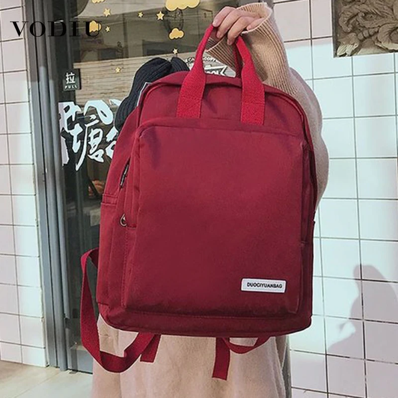 Backpacks Waterproof Schoolbag Bags Teenagers Nylon Vintage Large-Capacity Fashion Womens