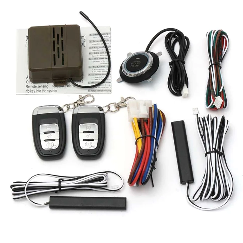 Auto Car Alarm Engine Push Start Button Rfid Lock Ignition Starter Keyless Entry Stop Immobilizer Anti-Theft System | Автомобили и