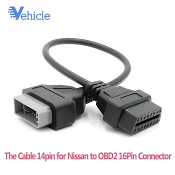 

The Cable 14pin for Nissan to OBD2 16Pin Connector ODB2 OBD2 Car Diagnostic Auto Scanner Tool OBD To OBD2 Car Extension cable