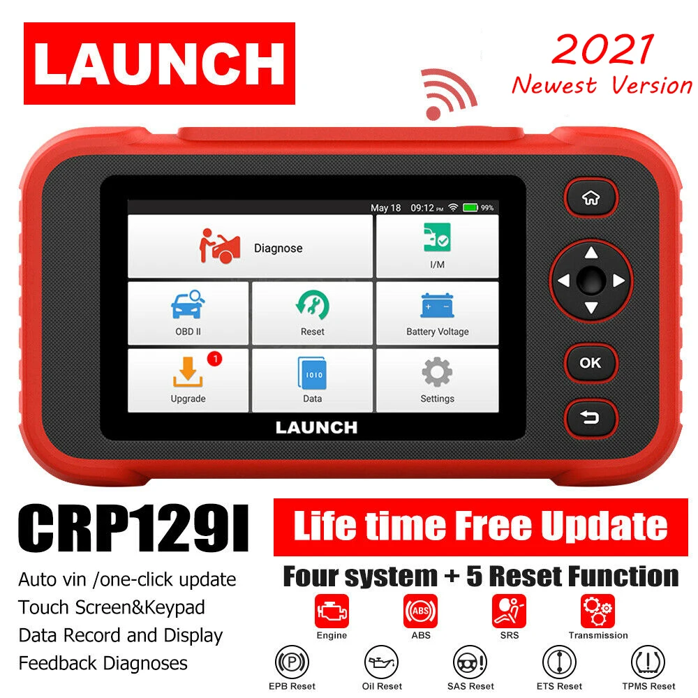 LAUNCH X431 CRP129i Автомобильные диагностические инструменты двигатель ABS Трансмиссия