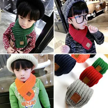 

2020 New Fashion Kids Scarf Baby Boys Girls Soft Warm Shawl Kids Pompom Baby Scarf Keep Neck Warmer Scarves Kids Lovely Outwear