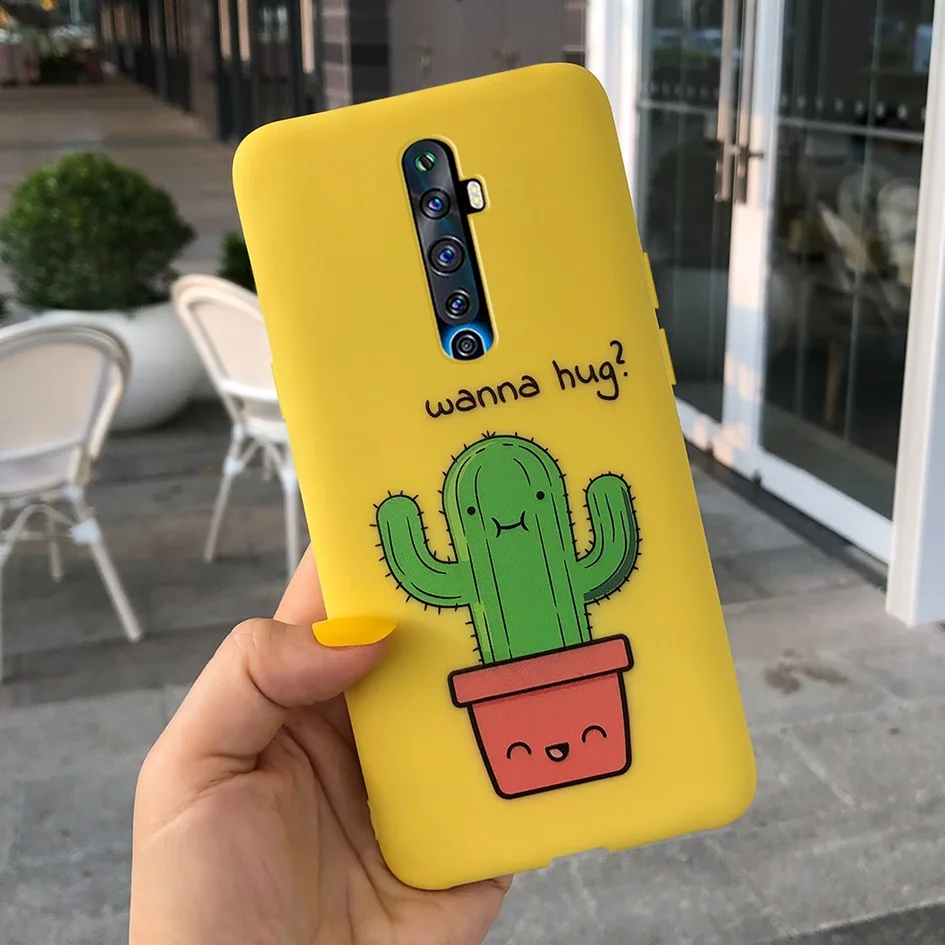 phone cover oppo Silicone Case For OPPO Reno2 Z Cover Reno2 F Soft TPU Back Protective Phone Case For OPPO Reno 2 2F 2Z Reno2Z Cactus Unicorn Bag oppo flip cover Cases For OPPO