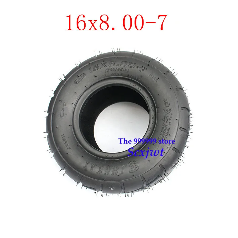 2 шт. 16x8. 00-7 бескамерные шины для пляжного автомобиля 16X8-7 ATV Go-kart износостойкие дорожные вакуумные шины четырехколесные ATV шин
