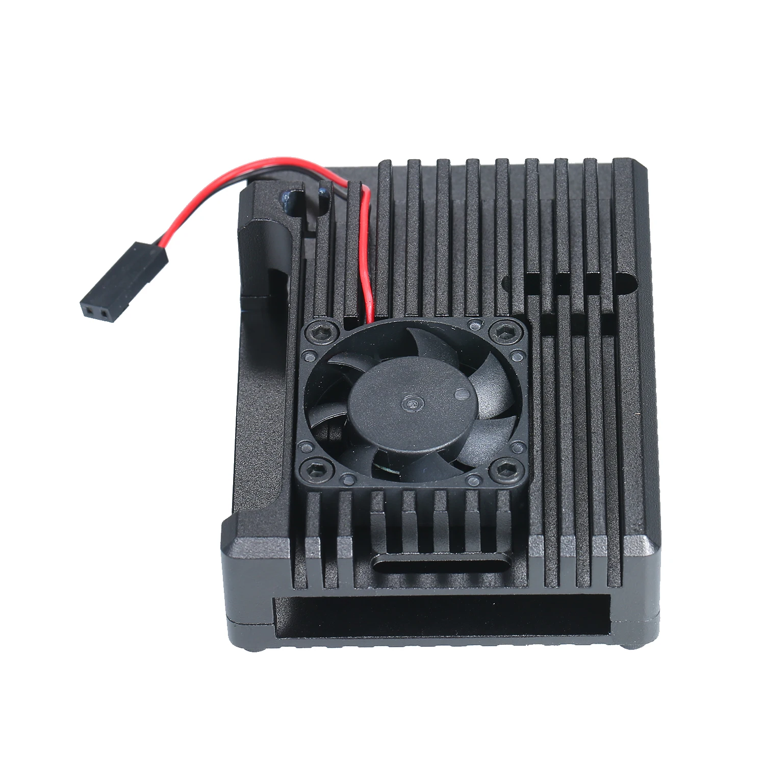 Чехол из алюминиевого сплава для Raspberry Pi 4 металлический корпус защитный корпус с охлаждающим вентилятором Raspberry Pi защитный чехол красный