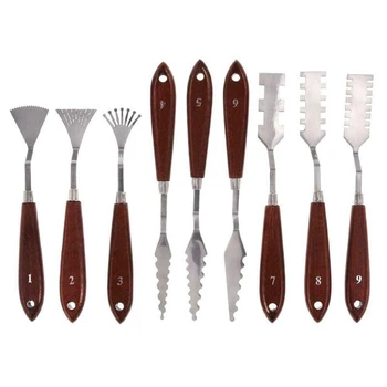 

Tool Palette Tool 9pcs/set Stainless Steel Palette Oil Painting Cutter High Quality Hot Sale