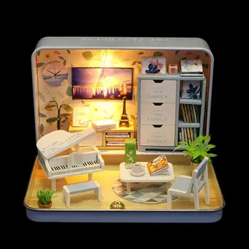 

Box Theatre Doll House Miniature Dollhouse with Furniture Romantic Birthday Gift 24BE