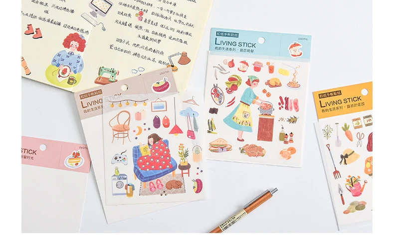 Креативная милая девушка наклейка s Скрапбукинг Kawaii Руководство DIY bullet journal наклейка Повседневная жизнь дневник стационарные принадлежности 06569