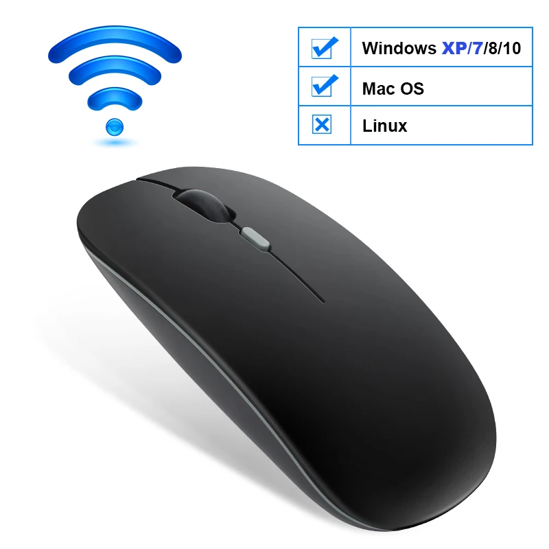 Wireless Mouse Computer Bluetooth Mouse Silent PC Mause Rechargeable Ergonomic Mouse 2.4Ghz USB Optical Mice For Laptop PC laptop shoulder bag Laptop Accessories