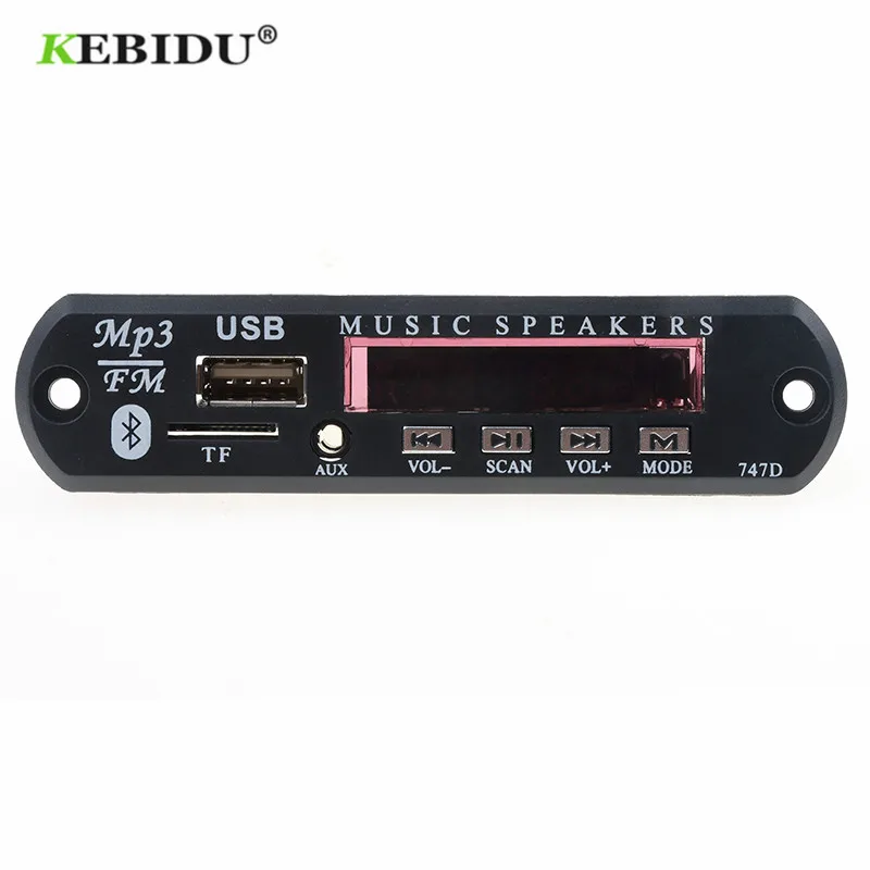 Kebidu MP3 декодер Bluetooth беспроводной Bluetooth 12 в MP3 WMA декодер плата аудио модуль USB TF радио для автомобиля удаленный музыкальный динамик
