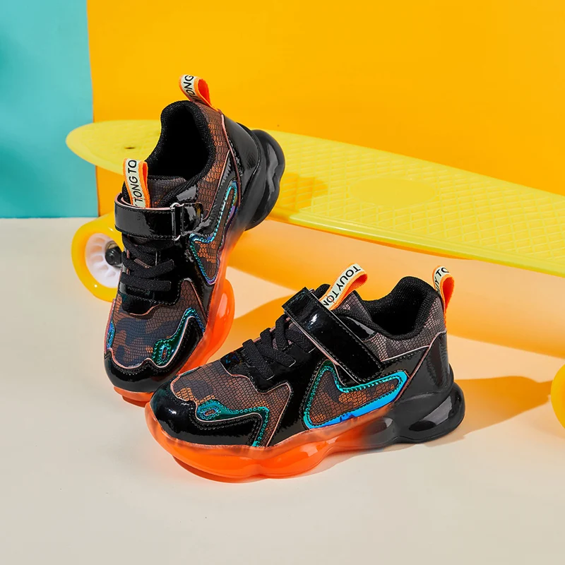 2020 Новое поступление весна осень блестящая верхняя детская обувь модные детские