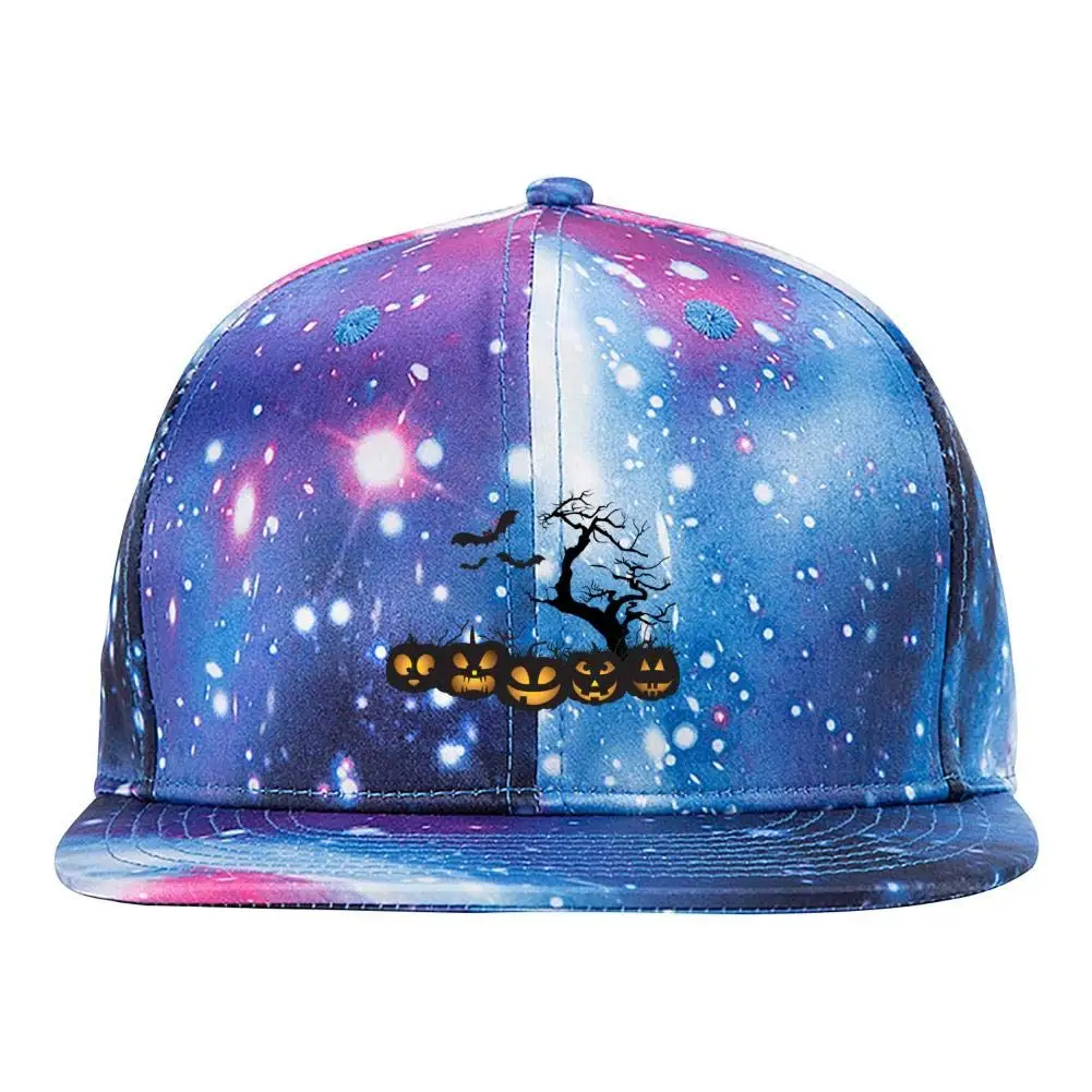 Хэллоуин вечерние бейсбольные кепки звездное небо унисекс папа Регулируемая шляпа галактика синий