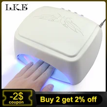 LKE 60 Вт CCFL профессиональная лампа для ногтей Светодиодный УФ-лампа для маникюра для сушки лака для ногтей автоматическая индукция светодиодный сушилка для фототерапии УФ-лампа
