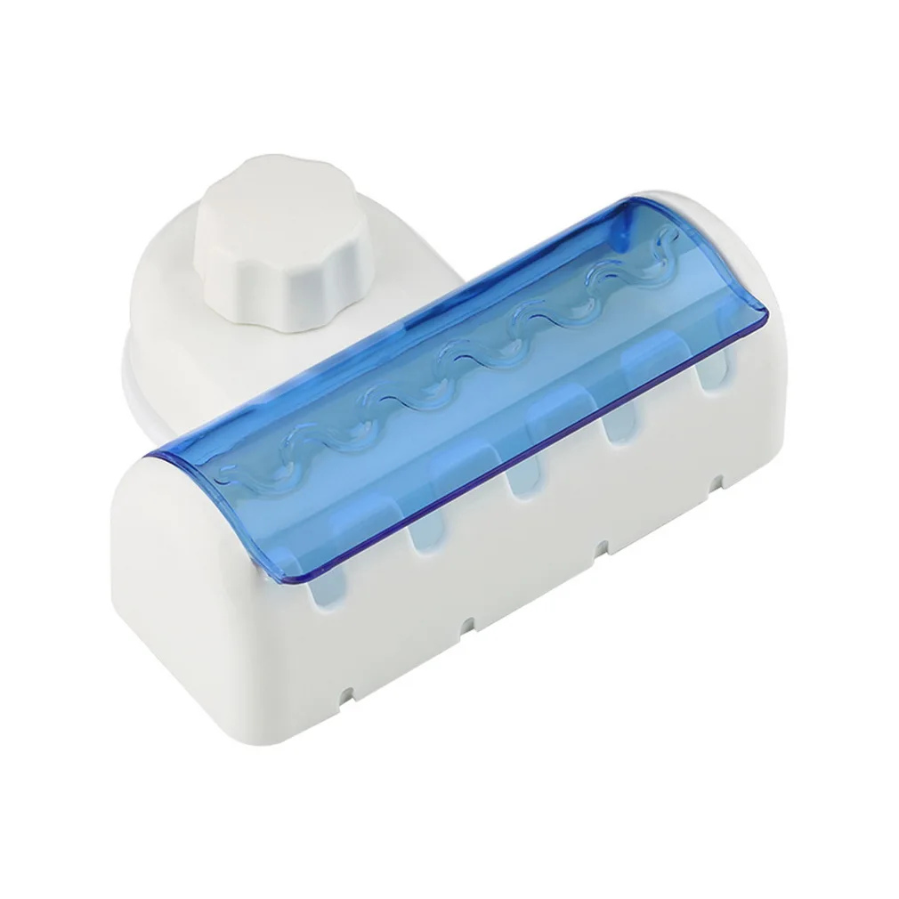 Пластиковая Пылезащитная зубная щетка держатель для ванной и кухни семейная зубная щетка на присосках держатель настенная подставка крюк 5 стоек