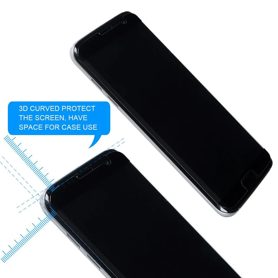 9H закаленное стекло с полным клеем для Samsung Galaxy S7 Edge S7edge 5 "5D изогнутый чехол
