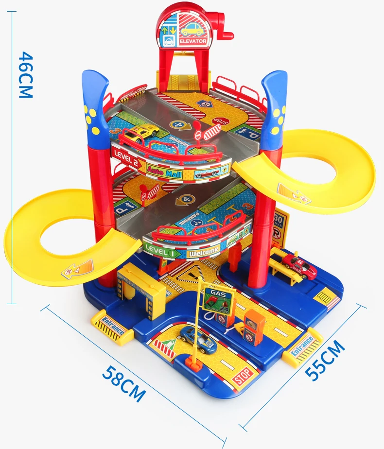 Детская игрушечная парковка для мальчиков 3-4-5-6-7-8-9-10 лет, развивающий подарок для маленьких мальчиков