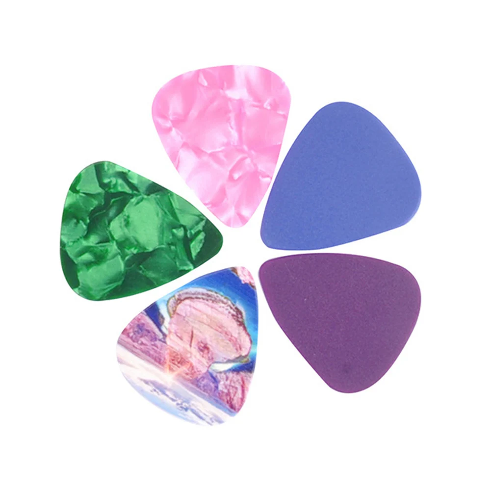 5 шт. Гавайские гитары укулеле медиаторы для бас-гитары Plectrum лист искусственная кожа Чехол брелок шик