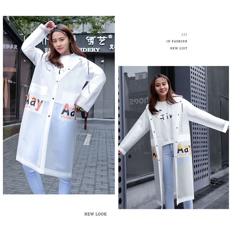 Chubasquero largo para mujer, impermeable, portátil, repelente al agua, a  la moda, 2019 - AliExpress