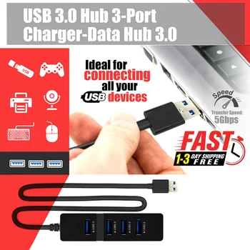 

4 Port Multiple Laptop Adapter Splitter Computer Keyboard Mouse Networking Expander USB3.0 Hub Universal Extender High Speed