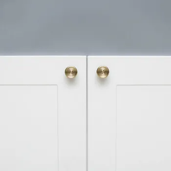

1PCS Brass Handle Simple Creative Gold Pure Copper Drawer Cabinet Round Small Handle Drawer Knobs Furniture Handles Drawer Pulls