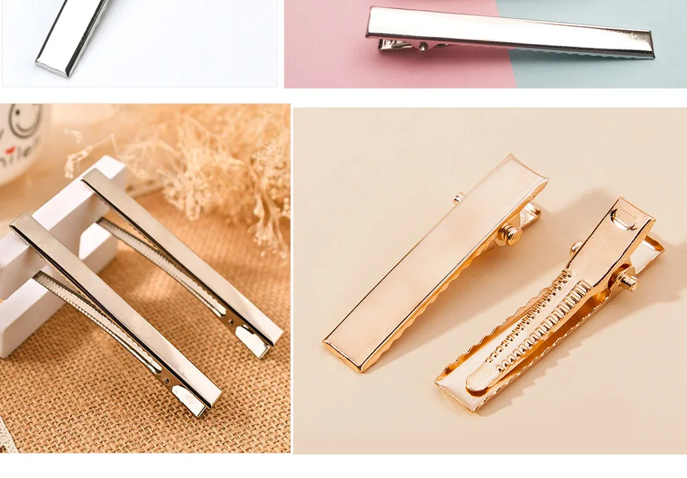 30 Teile/satz Gold Silber Farbe Haar Clip Grundlegende Shiny Metall Alligator Haarnadeln DIY Haar Zubehör Für Frauen Mädchen Friseur Werkzeug – Detail 19