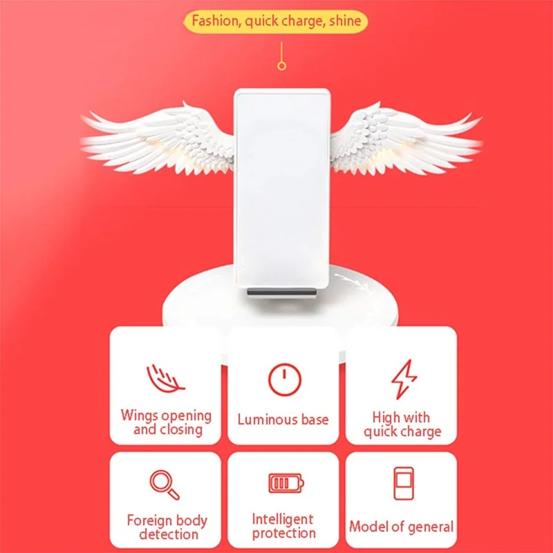 Tongdaytech Magic Angel 10 Вт Qi Беспроводное зарядное устройство для iPhone X 8 11Pro Max быстрое зарядное устройство Pad Быстрая зарядка для samsung S8 S10 Plus