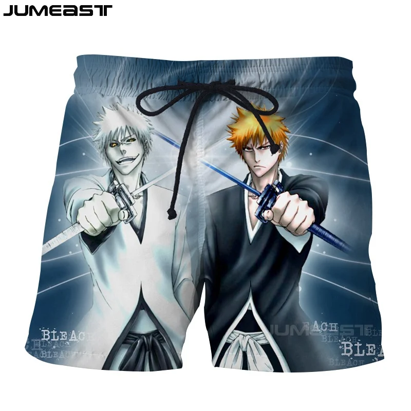 Jumeast Men Women 3D Cartoon Anime Bleach Oversized Streetwear Board Shorts Fashion Summer Beach Casual Sweatpants Short Pants 3