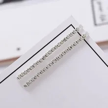 Новая одежда для маленькой девочки 2 шт./компл. одна линия с украшением в виде кристаллов Стразы Заколки для волос в Корейском стиле модные женские туфли Шпильки заколки для волос с бантом для укладки волос аксессуары