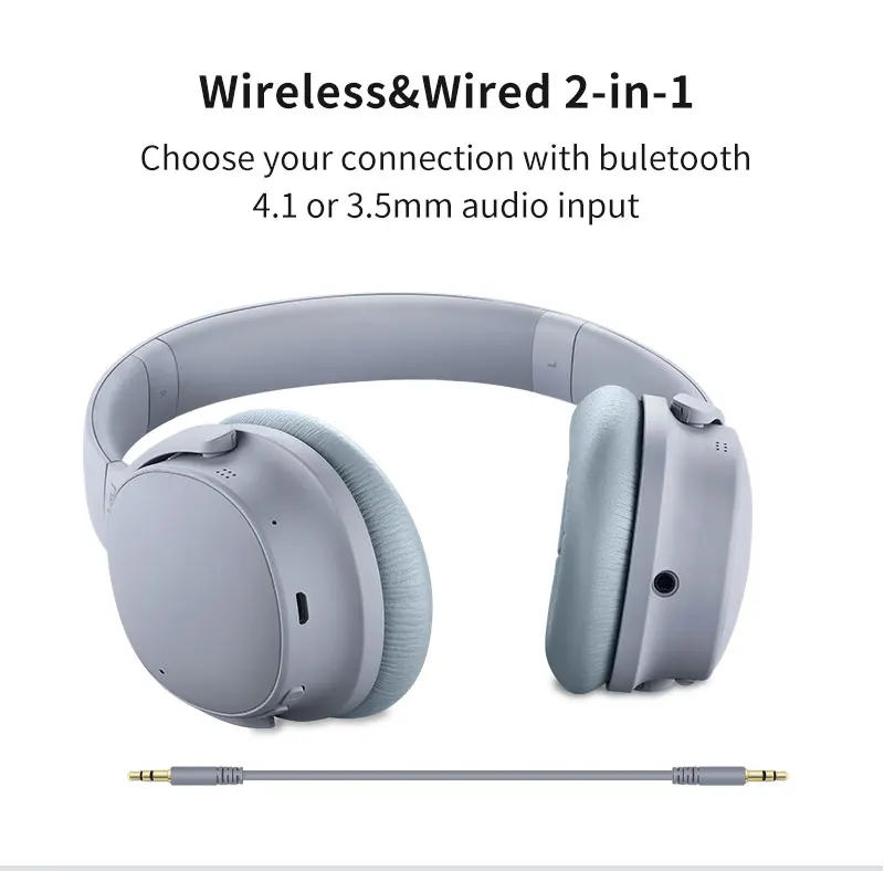 Bluetooth Headphones Noise Cancelling Over Ear Headset