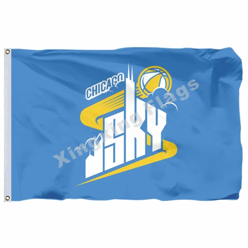 B1 Chicago Sky Flag WNBA баннер с модифицированным флагом США 3ft X 5ft полиэстер летающий размер 90X150 см - Цвет: B1