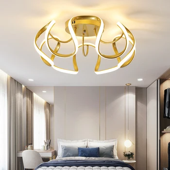 

LICAN Modern led ceiling lights for bedroom Living room home deco Aluminum Wave led lustre Avize led ceiling lamp for home