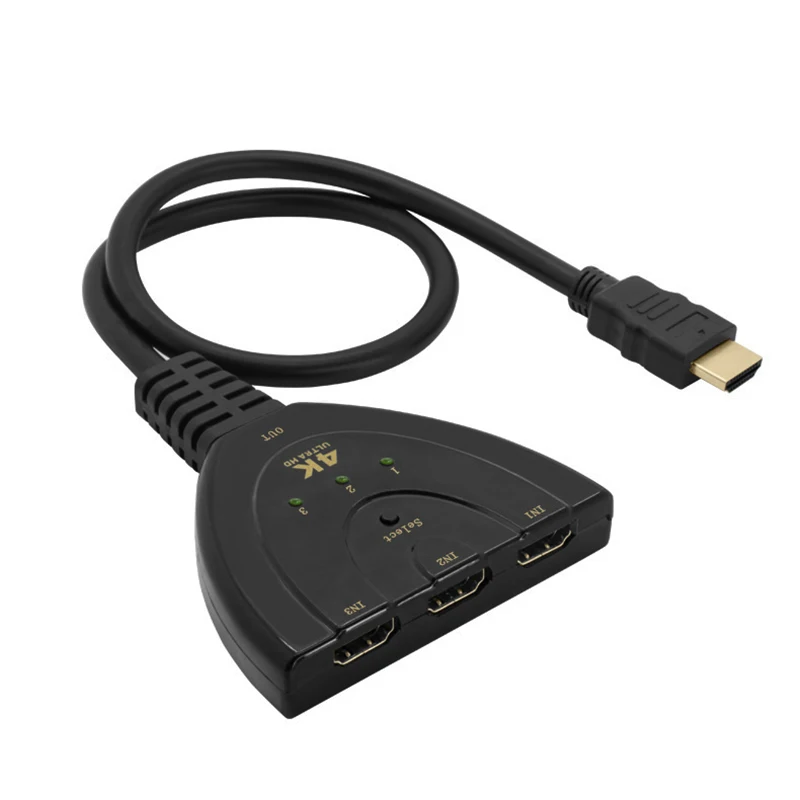3 порта 4 к HDMI 2 0 кабель автомобильный делитель коммутатор 3x1 адаптер концентратор