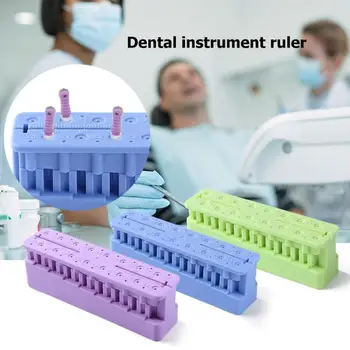 

1pc Plastic Dental Measuring Block Mini Measuring Endodontic Files Dentist Oral Dentist Instrument Ruler Oral Care