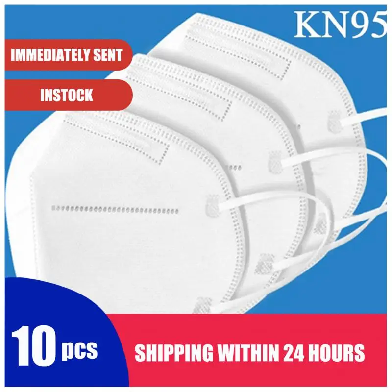 

10PCS KN95 Respirator 6 Layers Anti PM2.5 Safety Dust Masks Anti Dust Breathable Valved Reusable Face Masks Dropshipping