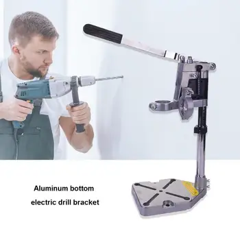 

Bench Clamp Holder Double-headed Electric Drill Excellent Aluminum Alloy Stand Bracket Used to Grind Boreholes 41x25x14.5cm
