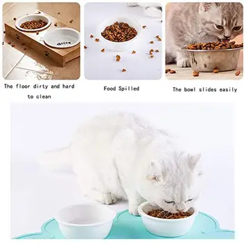 

Dog Cat Placemat Mat Silicone 5Colors Placemat for Dog Spill Proof Durable Easy To Clean Waterproof Pet Feeding Mat Non-Slip
