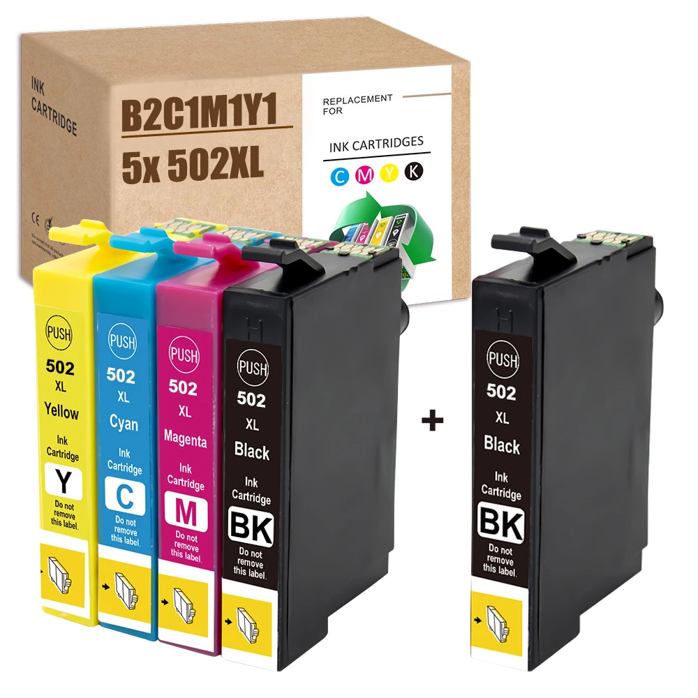 HS T502XL Cartouche Compatible pour Epson 502XL Encre D'imprimante