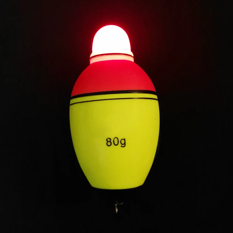 80 г 100 г электрическая светодиодная светящаяся плавающая наживка, ночник, светящаяся ЭВА, плавающая трубка для рыбалки, зеленый, красный