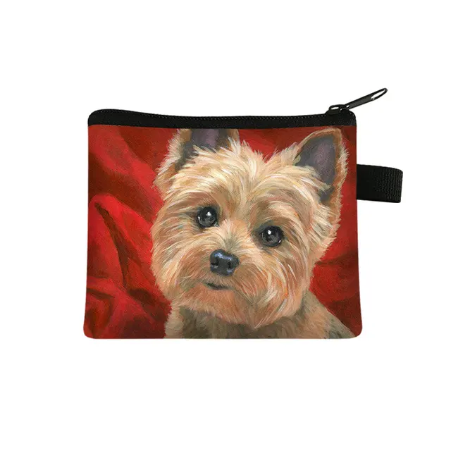 Westie monedero con pintura de perro para mujer, con pintalabios, Mini billetera para regalo, diseño - AliExpress