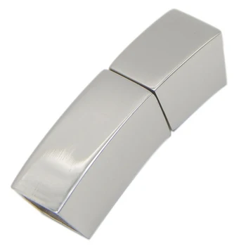 

20pcs/lot engrave logo hole:6*6/8*8mm Stainless Steel Magnetic Clasps Leather Cord End Caps Buckle Connector for DIY Bracelet