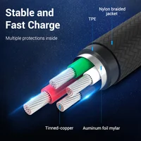 Vention Micro USB kabel 3A nylonowa szybka ładowarka USB typ C kabel danych do Samsung Xiaomi LG Android Micro USB kable telefonów komórkowych 6