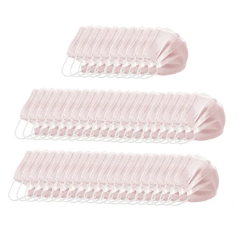 

50x Disposable 3 Layer Non-woven Cloth Face Nose Protective Cover Mouth Muffle for Daily Use, Pink