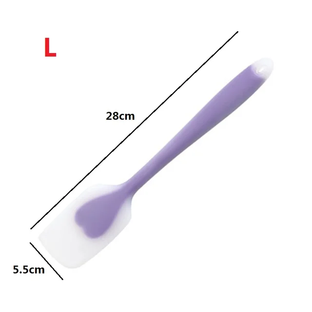Kitchen Accessories Silicone Cake Butter Blender Cream Mixture Spatula Scraper Cake Spatula Baking Tools Kitchen Utensils Baking L-Purple
