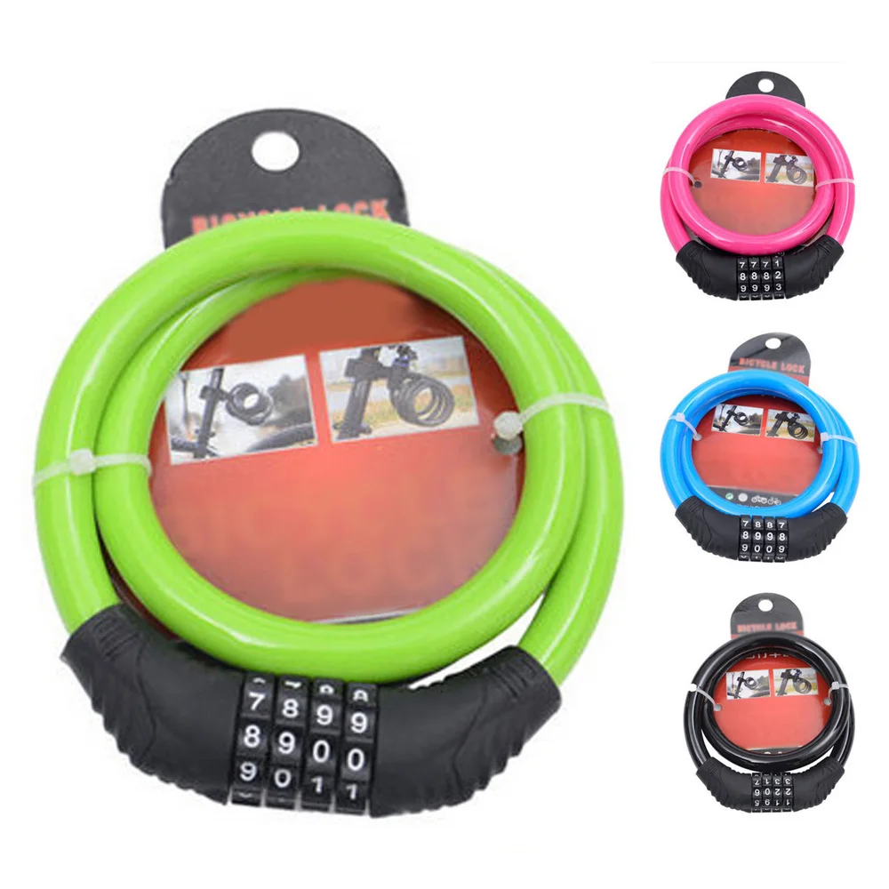 Combination Cable lock Accessories Chain Security Fix Password Mountain Bicycle Car Motorcycles 60cm