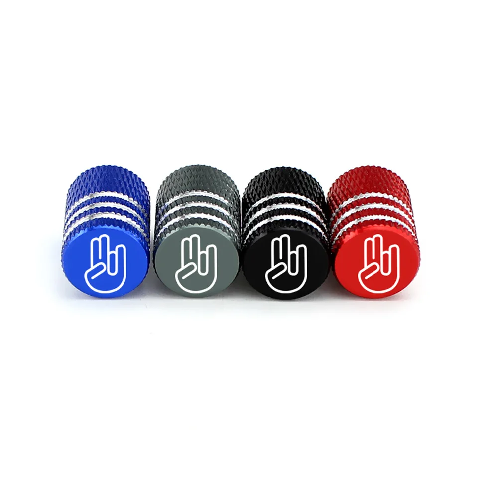 

4Pcs/Set Gesture Tire Stem Valve Caps Aluminum Car Dustproof Caps Tire Wheel Stem Air Valve Caps