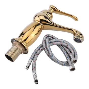 

Universal Single Lever Faucet Household Hot Cold Water Tap Kitchen Sink Faucet Vintage Brass Bathroom Mixer Tap