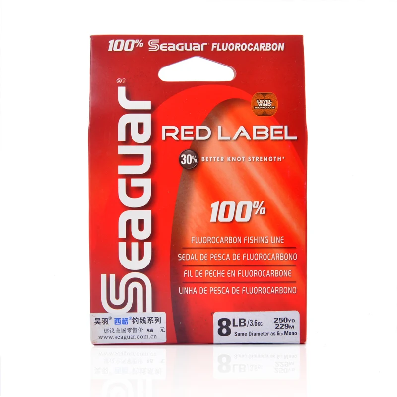 Seaguar Красная этикетка оригинальная фторуглеродная леска 6lb 8lb 10lb 12lb морская или пресноводная леска